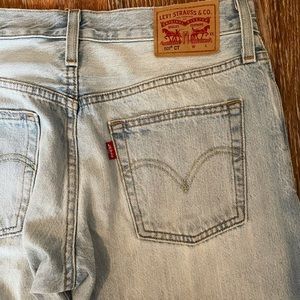 Levi’s 501 CT jeans. Light wash. Distressed.